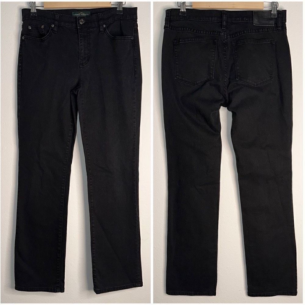 Lauren Ralph Lauren Jeans Co Women’s 6 Solid Black Classic‎ Straight Leg Jeans